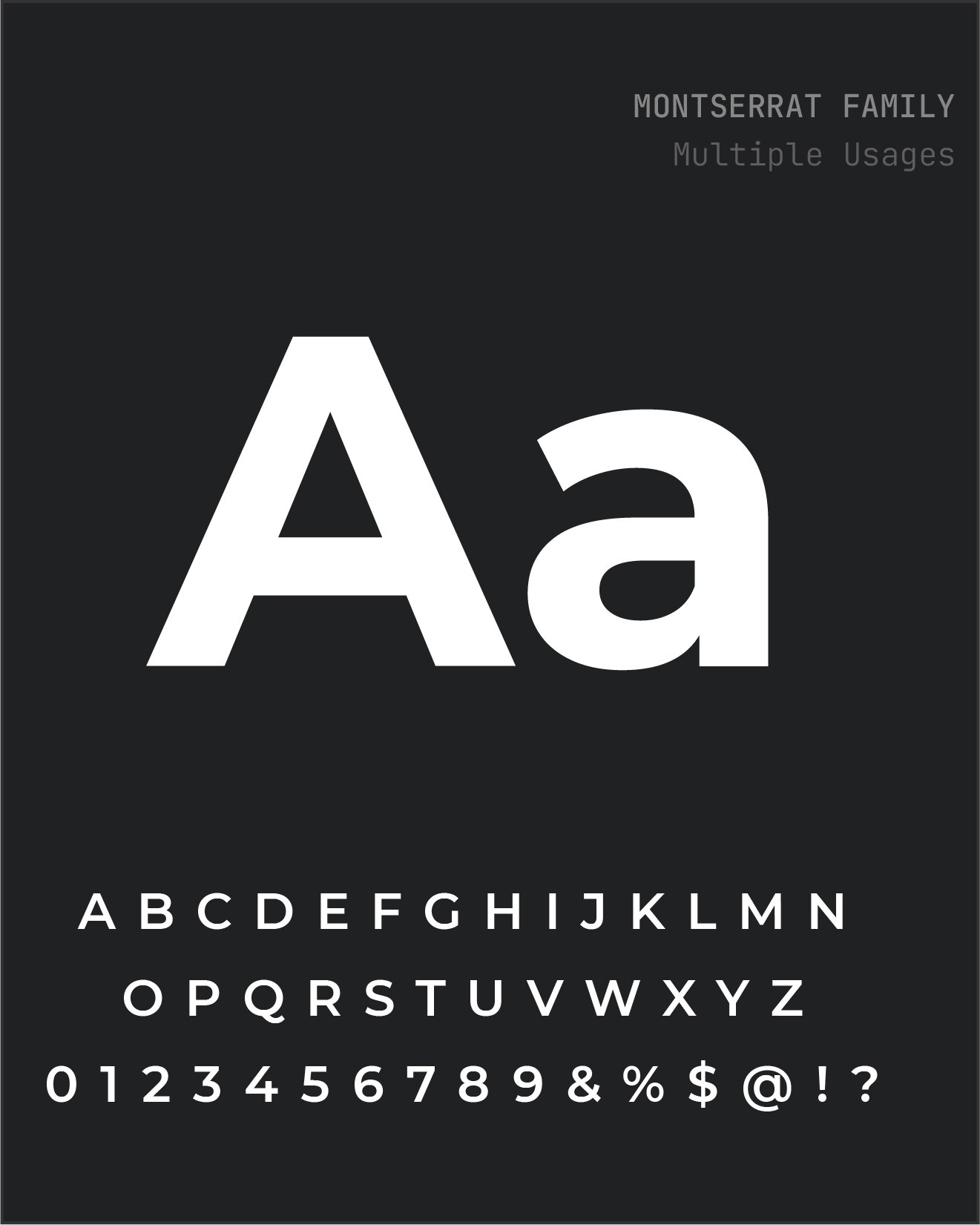 Montserrat Typography Specimen